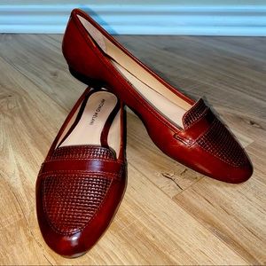 NWOT : Antonio Melani : Brown Leather Loafer : Size 6.5